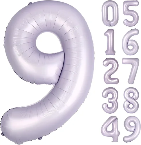 Vista 69 de Globo negro de 40 pulgadas con números del 0 al 9 (cero-nueve), globo de cumpleaños de gran tamaño, globo de helio de aluminio con números grandes