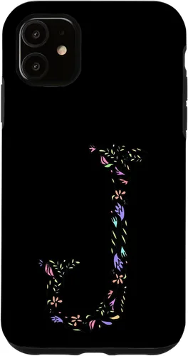 Vista 8 de Letter J Floral Monogram Vintage Initial Personalized Gift Case for iPhone 17