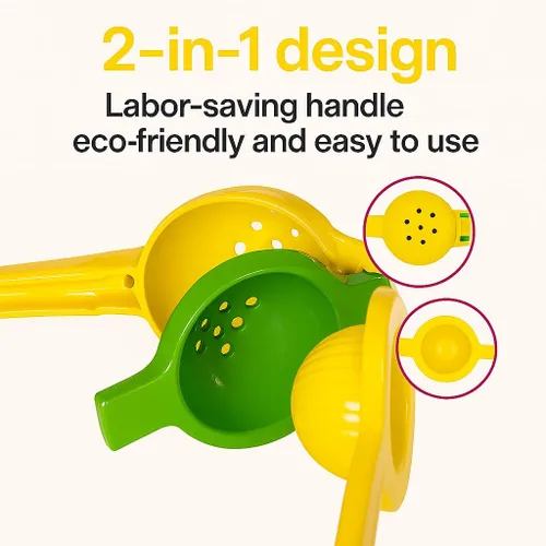 Vista 3 de OCHI Exprimidor de limón y lima resistente – Exprimidor manual de cítricos, sin pulpa ni semillas, herramienta de mano de metal premium, apto