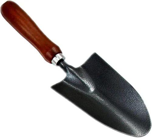 Vista 8 de UKCOCO 1set Mini Stoving Varnish Shovel Set Durable Iron Spade Planting Tool with Handle for Gardening for Transplanting and Cultivating Flowers 4pcs