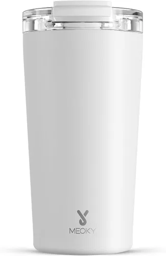 Vista 23 de Meoky - Taza de café de viaje aislada de 24 onzas: tapa a prueba de fugas, polvo de estrellas de ciruela