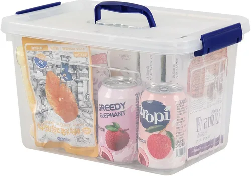 Vista 10 de Farmoon 3 paquetes de contenedores de almacenamiento con tapa transparente, caja de almacenamiento con asa Plástico, apilable