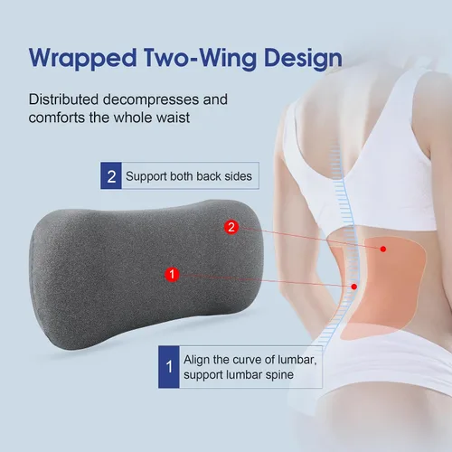Vista 5 de COMFYTHERA Almohada cervical para el cuello para aliviar el dolor de dormir, almohada de cuello pequeño de espuma viscoelástica para aliviar