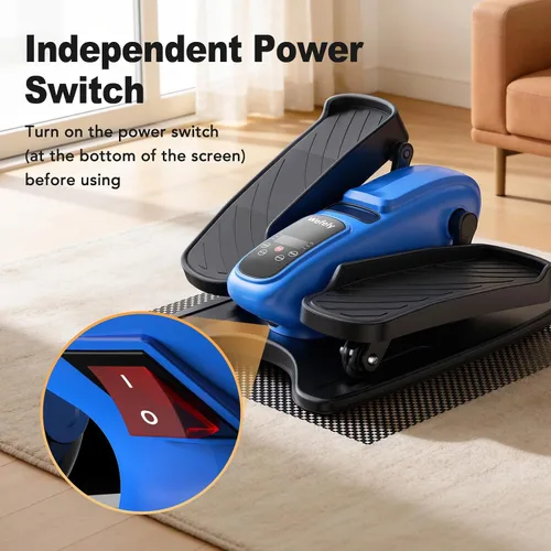 Vista 2 de Under Desk Elliptical Leg Exerciser While Sitting for Seniors Azul