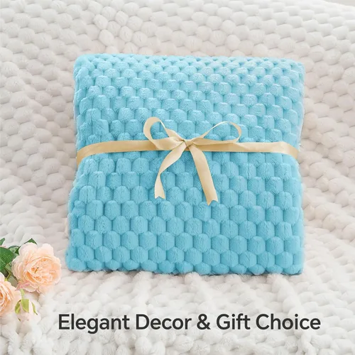 Vista 23 de BEDELITE Manta de forro polar para sofá y cama, manta decorativa de jacquard 3D de almendra, súper suave y acogedora, manta mullida cálida adecuada