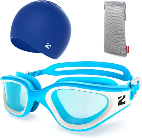 Vista 18 de ZIONOR Gafas de natación para adultos, G1 Air con protección UV antivaho y a prueba de fugas, ajuste cómodo para adultos, hombres y mujeres, incluye