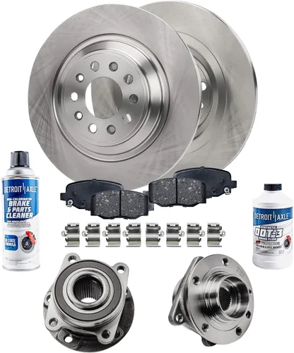 Vista 82 de Detroit Axle - Rotores de freno para Chrysler 200 2015 2016 2017, Rotores de freno de disco de reemplazo: 12.01" pulgadas delantero y 10.95