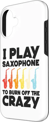 Vista 2 de iPhone 16 Saxofón I play saxofón para quemar el caso loco