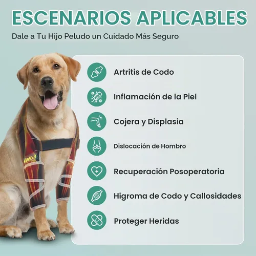 Vista 2 de Codera para perros grandes, protección contra callos de la pierna