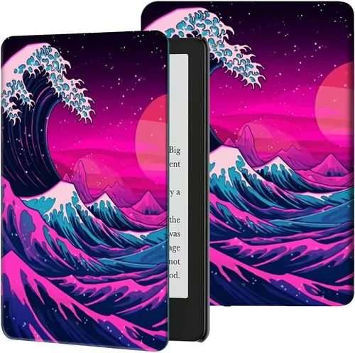 Vista 30 de Funda para Kindle de 6 pulgadas (11.ª generación, versión 2024/2022) delgada de piel sintética, ajustable, multiángulo, Smart Shell con función