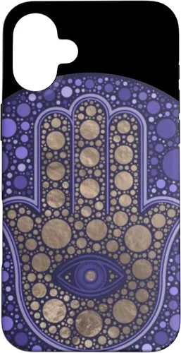Vista 21 de Funda para iPhone 11 Purple Evil Eye and Hamsa Hand
