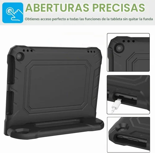 Vista 2 de DJ&RPPQ Funda para niños, EVA Strong Anti Drop es adecuada para tabletas de 10 pulgadas. No compatible con iPad de 10 pulgadas, color negro