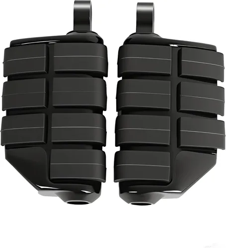 Vista 14 de Estriberas negras para motocicleta 1.25" 32mm, reposapiés ajustables para autopista, compatibles con Harley