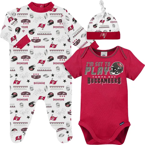 Vista 27 de Gerber Conjunto de regalo unisex para bebé con pies de equipo de la NFL para dormir y jugar