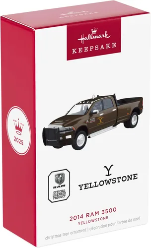 Vista 7 de Hallmark Keepsake Adorno de Navidad, Yellowstone 2014 Ram 3500, regalos de programas de televisión