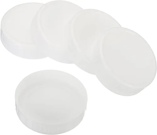 Vista 10 de PATIKIL Tapas de plástico de boca regular para tarros de 2.77 pulgadas, 1 juego/6 tapas para tarros de conservas con anillo de sellado de silicona