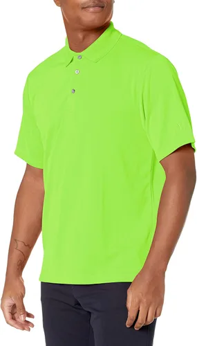 Vista 19 de PGA Tour Men's Airflux Solid Mesh Short Sleeve Classic Golf Polo Shirt Asfalto