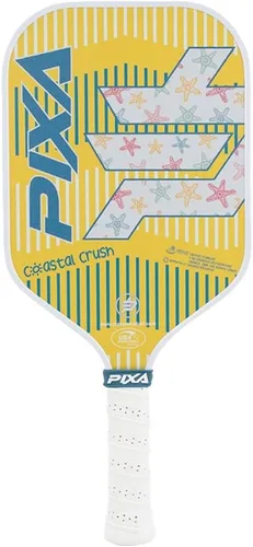 Vista 8 de PIXA Coastal Crush Pickleball Paddle, cara de carbono T-300, superficie de fricción, mango de 5.25 pulgadas, aprobado por USAPA