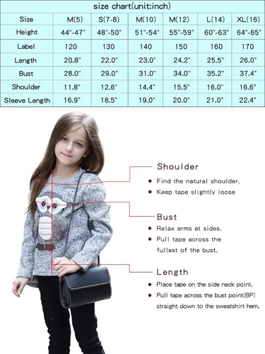 Vista 7 de Sudaderas con capucha para niñas y niños con capucha de búho lindo