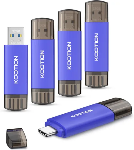 Vista 13 de Unidad flash tipo C de 16 GB, paquete de 10 unidades KOOTION 2 en 1 USB-A y USB-C 2.0 Dual Drive OTG, Memory Stick para smartphone/tablet/PC Android