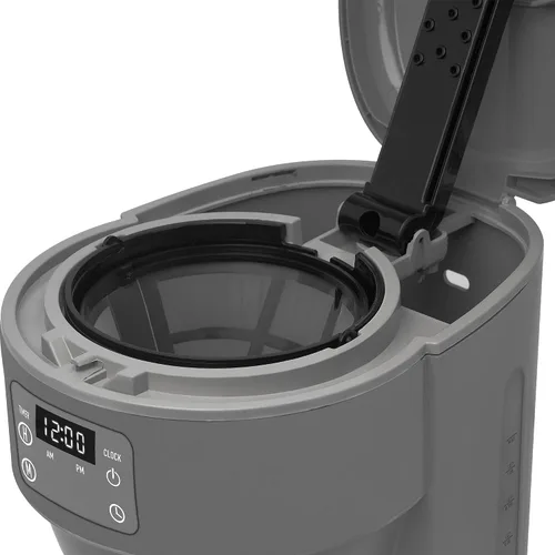 Vista 8 de Haden Chelsea - Cafetera digital de goteo de 10 tazas con jarra de vidrio, gris y cromo
