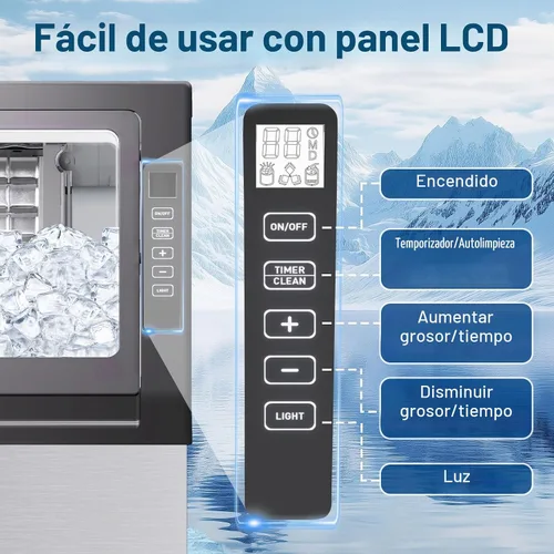 Vista 5 de Erivess - Máquina comercial para hacer hielo, 100 libras/24 horas