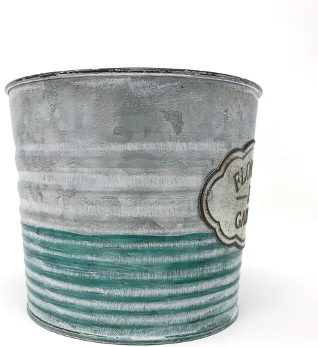 Vista 3 de allgala Maceta galvanizada para decoración interior y exterior-6 "-HD60074