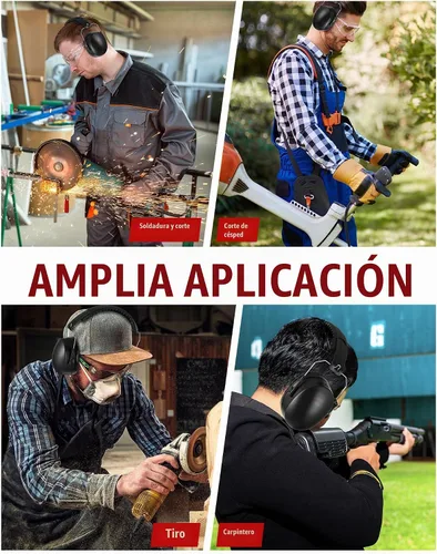 Vista 5 de Copkim Paquete de 12 orejeras de protección auditiva a granel NRR de 28 dB con reducción de ruido, orejeras de protección para los oídos