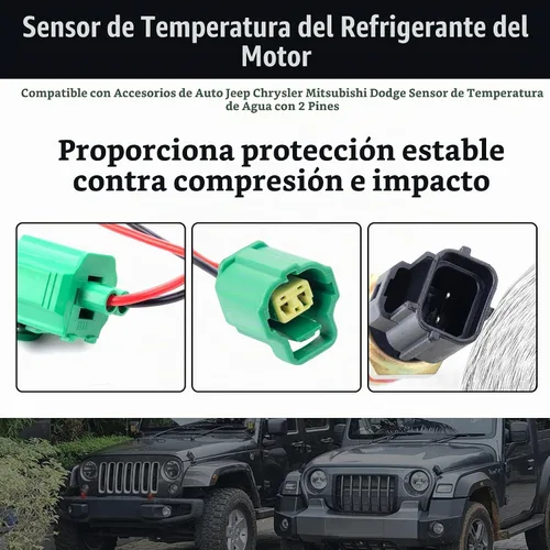 Vista 3 de Sensor de temperatura del refrigerante del motor 5S1500 56027873 con cableado del conector