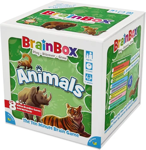 Vista 6 de BrainBox - Juego de cartas de animales – Memoria y observación, 55 tarjetas de escenas detalladas, trivia familiar para niños y adultos, a partir