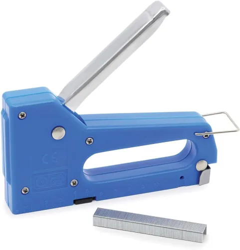 Vista 3 de Dritz Home 9052 - Pistola de grapas resistente, 7/16 pulgadas con 100 grapas, color negro