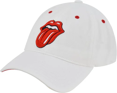 Vista 4 de Concept One Rolling Stones - Gorra de béisbol de algodón ajustable con logotipo de labios para mujer, con ala curvada