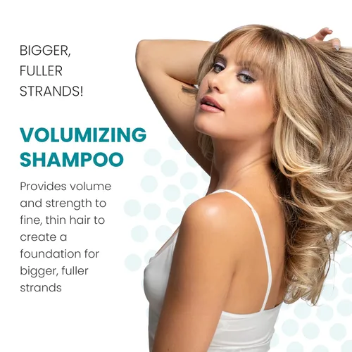 Vista 2 de ALOXXI Champú voluminizador para cabello fino o fino teñido con tecnología de células madre de manzana, aceites de oliva y semilla de uva, 10.1