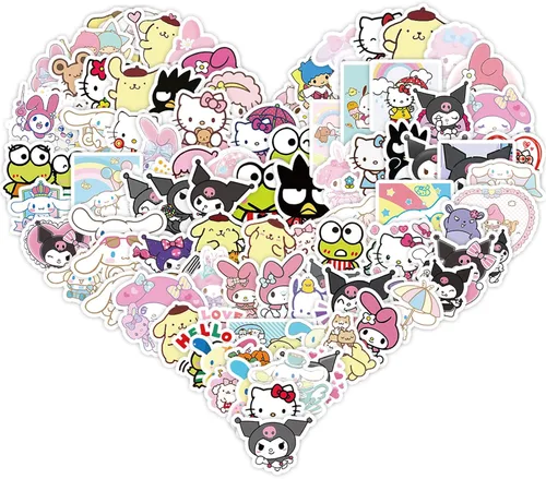 Vista 8 de 100 calcomanías de Kirby de dibujos animados kawaii, impermeables, para automóvil, bicicleta, maleta, botella de agua, teléfono celular, calcomanías