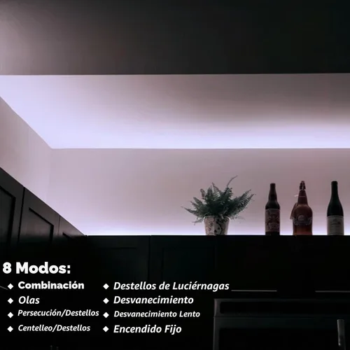 Vista 6 de echosari Tira de luces operadas por batería, 16.5 pies, 150 LED 2835 SMD, tiras de luces para armario con control remoto para dormitorio, cocina