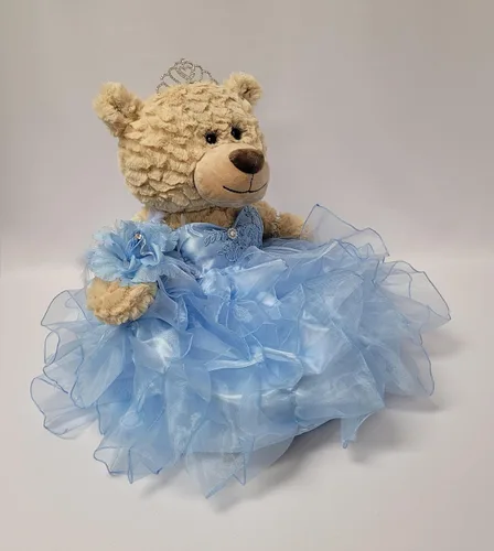 Vista 8 de KINNEX COLLECTIONS SINCE 1997 20" Quince Anos Quinceanera Last Doll Osito de peluche con vestido (pieza central) ~ ARC16832-4R (azul bebé)