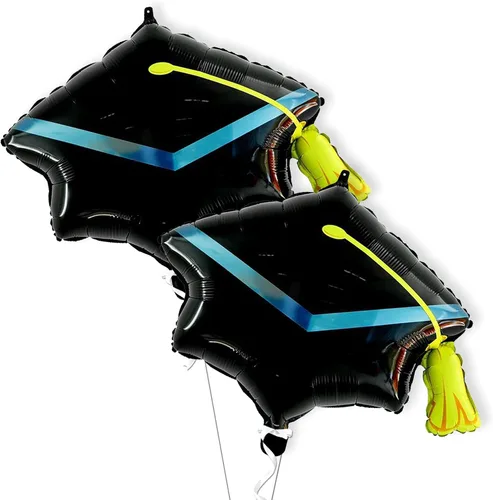Vista 11 de Globos de graduación clase de 2026 – Grandes 24 pulgadas, decoraciones de graduación 2026 Globos de gorra de graduación, globos de sombrero