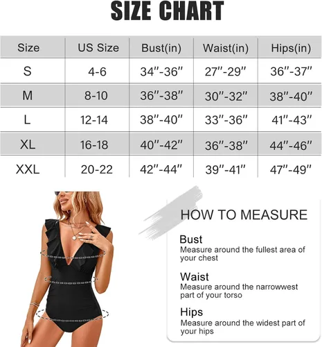 Vista 7 de TcIFE Traje de baño de una pieza para mujer, con control de abdomen, volantes, cuello en V, push up, monokinis