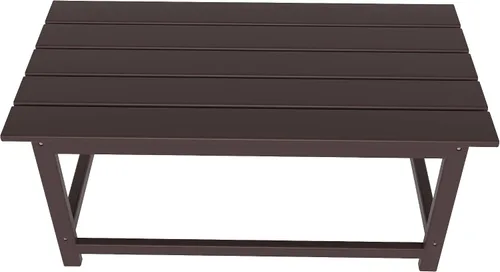 Vista 5 de HDPE Laguna Outdoor Poly Adirondack Mesa de centro color marrón oscuro