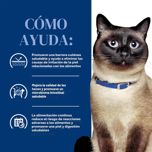 Vista 4 de Alimento seco Hill's Prescription Diet z/d para sensibilidades cutáneas/alimentarias hidrolizadas para gatos, dieta veterinaria, bolsa de 4 lb