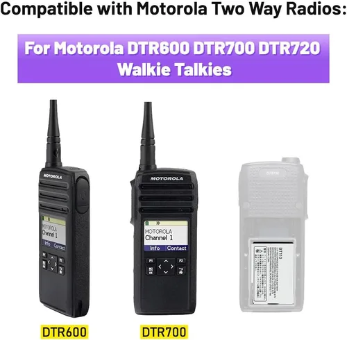 Vista 2 de 2 baterías recargables de iones de litio de 3.7 V 2500 mAh PMNN4578A BT110 para radios DTR600 DTR700 DTR720 compatible con parte no PMNN4578