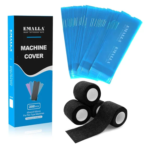 Vista 11 de 200 piezas de fundas para bolígrafos con 8 piezas de cinta adhesiva para agarre - Fundas para bolígrafos azules SOTICA, fundas para máquinas, fundas