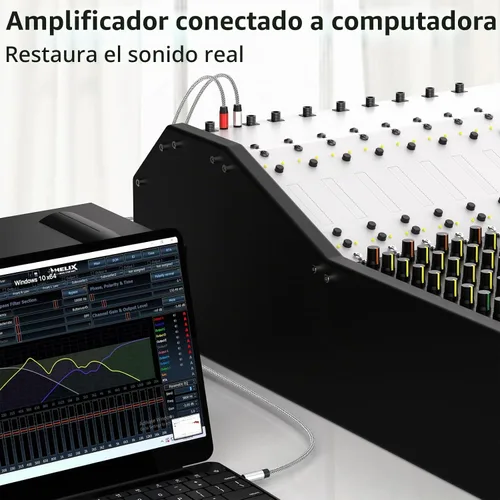 Vista 6 de Cable de audio de 3.5 mm a 2 RCA, adaptador auxiliar, cable divisor estéreo AUX, cable RCA en Y para smartphone, altavoces, tableta, televisión HD