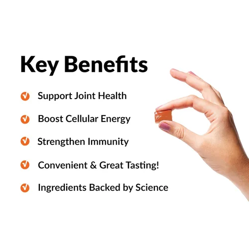 Vista 3 de Force Factor Better - Suplemento de apoyo para las articulaciones de cúrcuma y masticables Smarter Greens, 60 masticables suaves y masticables