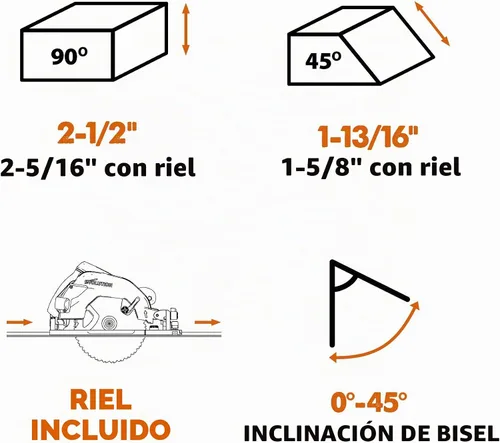 Vista 4 de Evolution Power Tools R185CCSX - Kit de sierra circular de pista multimaterial con pista de 40 pulgadas incluida, hoja TCT incluida, corta madera