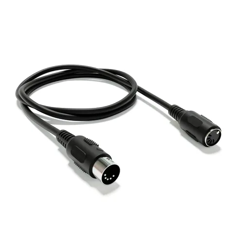 Vista 2 de Cable de audio de extensión MIDI - DIN de 5 pines - macho a macho/hembra [macho a hembra 100 cm - 39,37"]