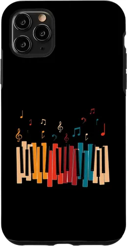 Vista 13 de iPhone 11 Pro Notas de Música Teclado Colorido Piano Case
