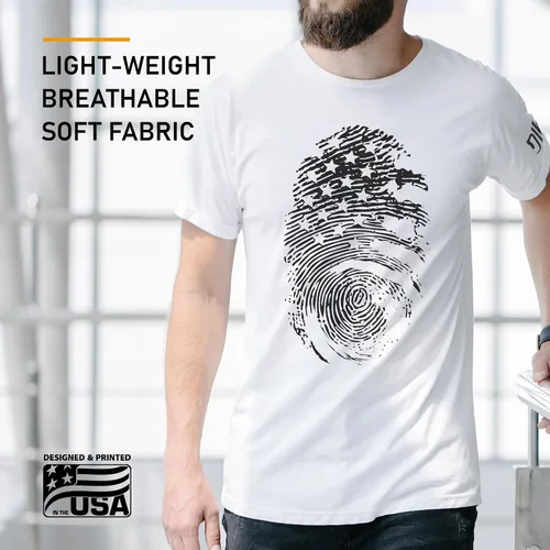 Vista 4 de Dion Wear American DNA Military - Camiseta de manga corta para hombre