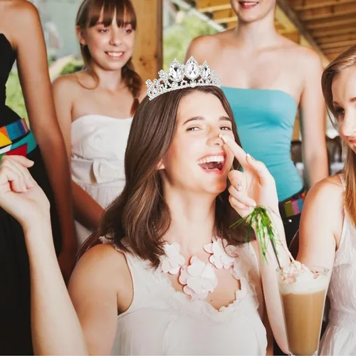 Vista 20 de CIEHER Rapunzel - Corona de princesa para niñas, diadema multicolor para fiesta de cumpleaños, cosplay de sirena