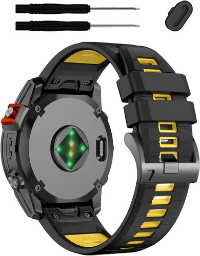 Vista 27 de Correa de reloj QuickFit de silicona de 1.024 in para Garmin Fenix 9/8 Paquete de 3 1